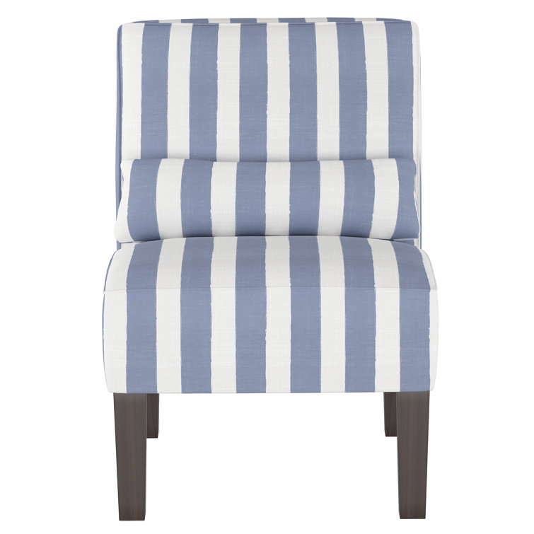 Blue and white online slipper chair